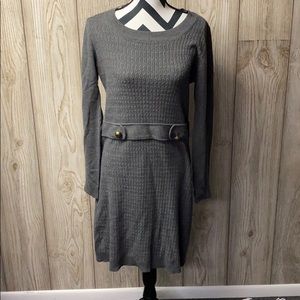 Ab studio gray knit dress